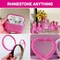 11000 Pieces Hot Pink Rhinestones with b7000 Glue for Crafts Clothing Clothes Fabric Nails, Bright Pink Gems ab Jelly Resin FlatBack Rhinestones for Shoes Tumblers Flat back Bedazzler Kit with Rhinestones